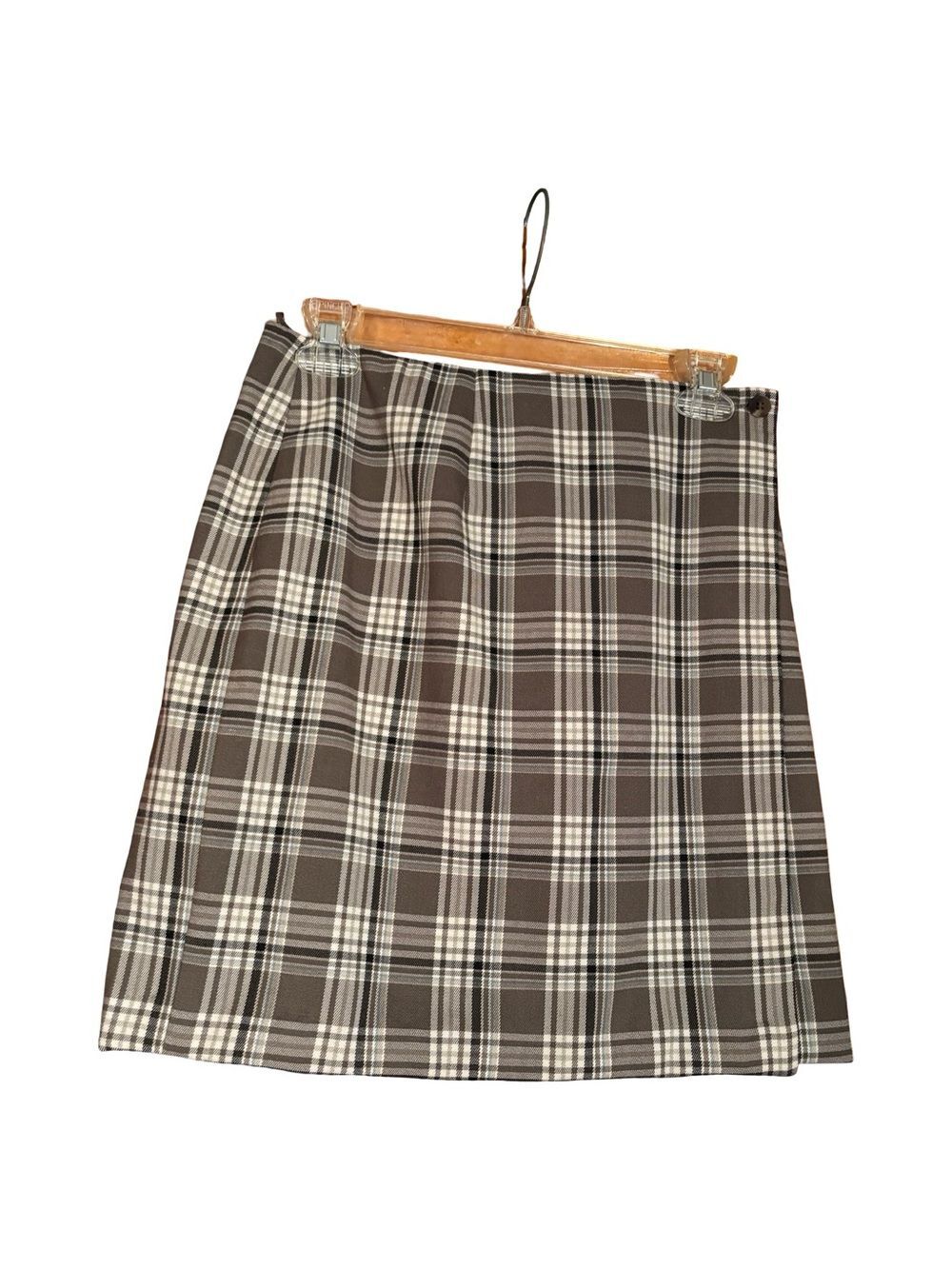 Vintage Charter Club Plaid A-Line Wrap Skirt